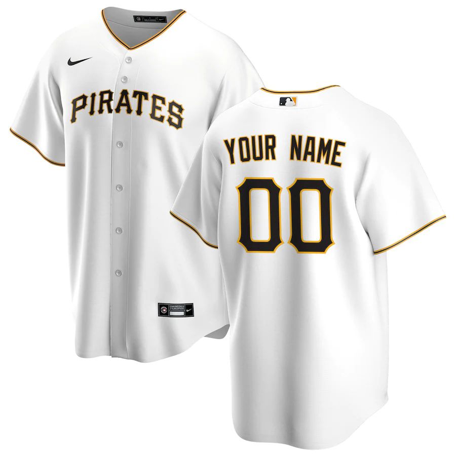 Cheap Youth Pittsburgh Pirates Nike White Replica Custom MLB Jerseys